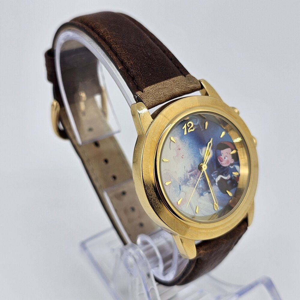 Pinocchio Disney Limited Edition Watch 36MM Brown Leather‎ Bands New Battery - Picture 3 of 15